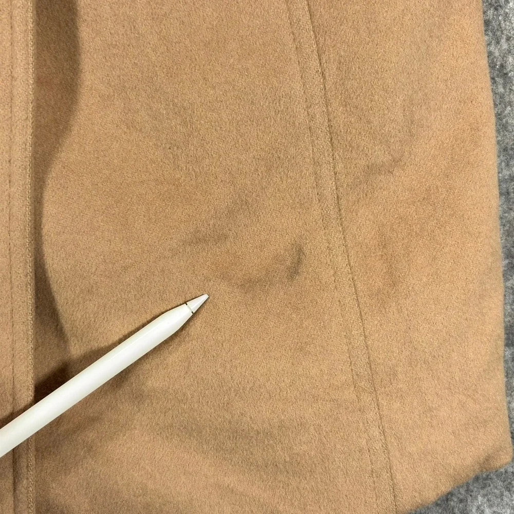 Brooks Brothers Double Breasted Peacoat Womens 6 Tan Loro Piana Rain System Wool